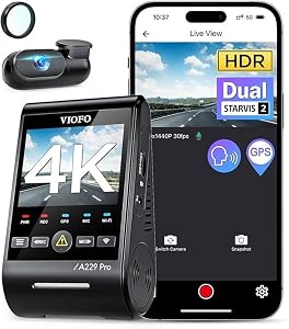 VIOFO A229 Pro 4K HDR Dash Cam, Dual STARVIS 2 IMX678 IMX675, 4K+2K Front and Rear Car Cam